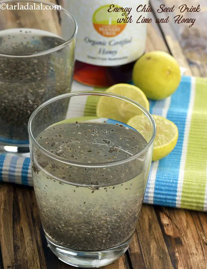 energy chia seed drink recipe | chia seed drink for weight loss | chia seed drink with lime, honey |